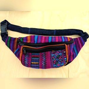 Brightly patterned fanny pack